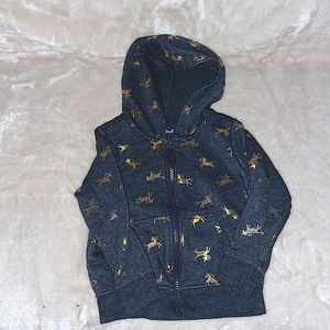 Grey zip up hoodie for toddlers